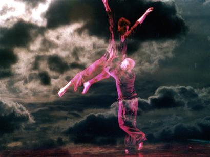 McCaleb Dance in Buddhafields -photo by J. Ivey Copyright©1996, dancers Ricardo Peralta and Evan Knapp.